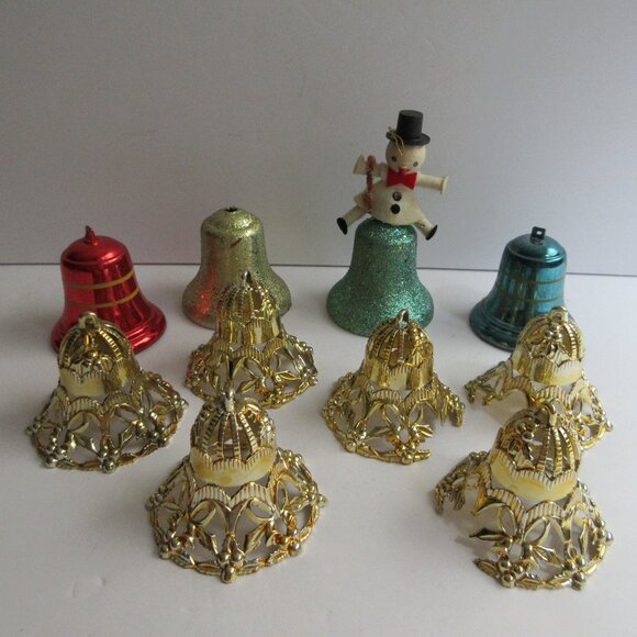 13 Bradford Unbreakable Filigree Plastic Bells Filagree Christmas Ornaments READ - Picture 2 of 16